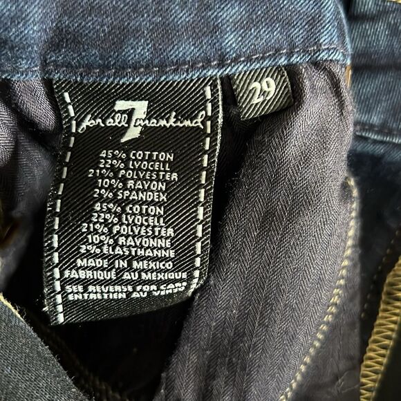 7 For All Mankind Skinny Jeans Sz 29 - Picture 9 of 10
